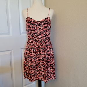 Lauren Conrad Sleeveless Spaghetti Strap Black Red Cherry Dress Size …